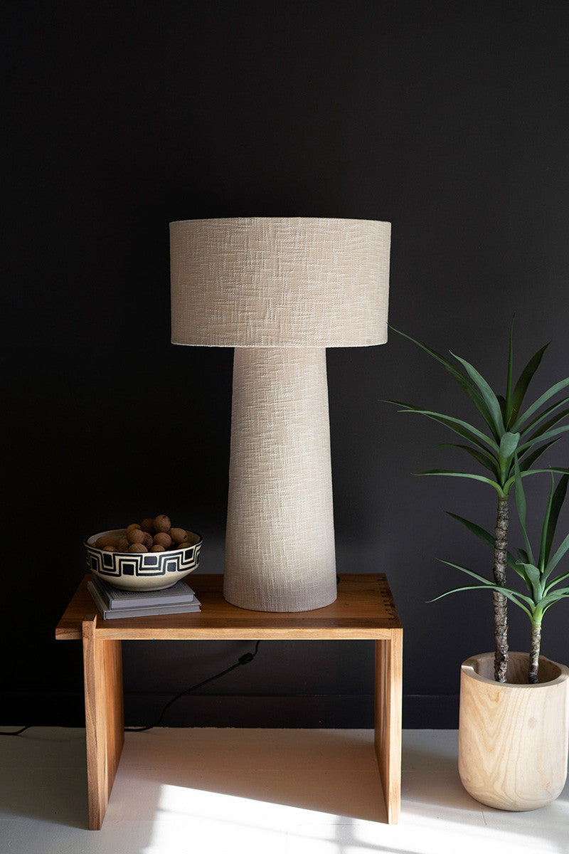 Boucle Fabric Table Lamp with Shade