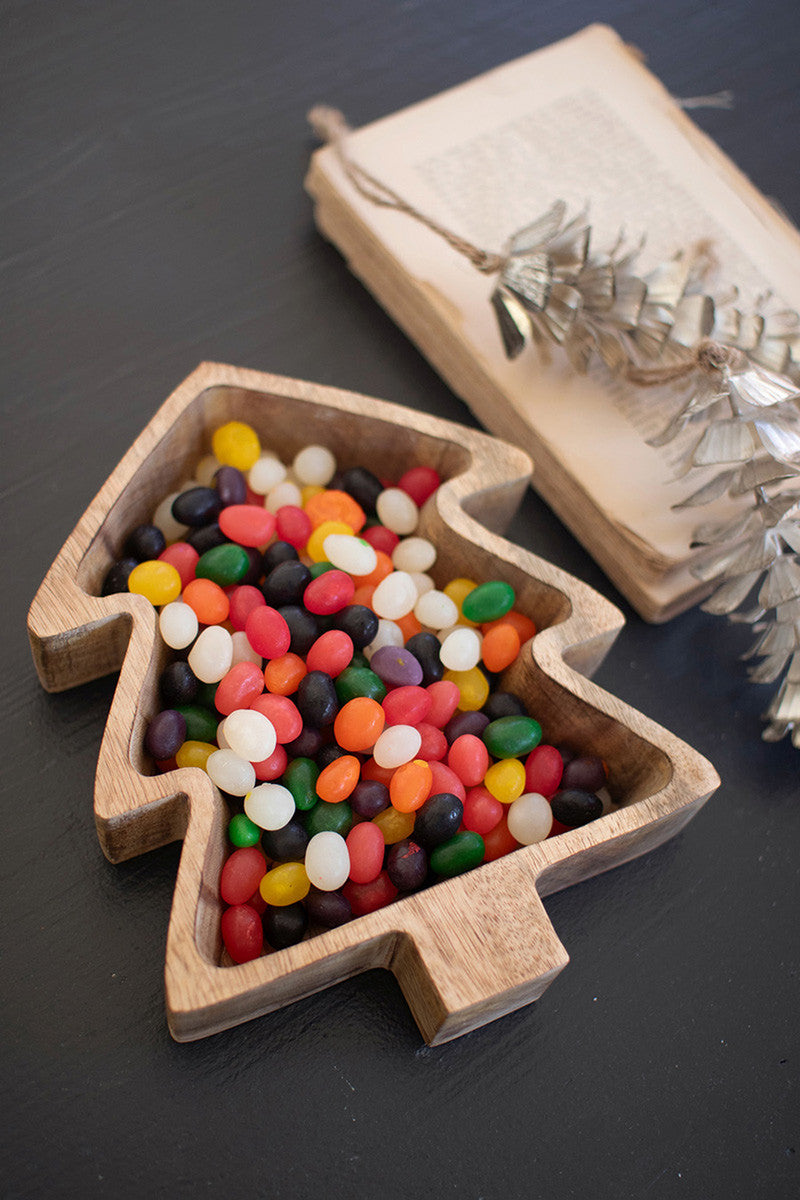 Wooden Christmas Tree Bowl