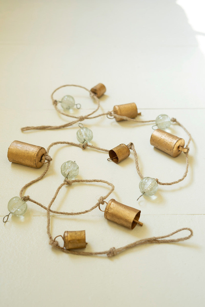 Bells and Glass Beads Garland