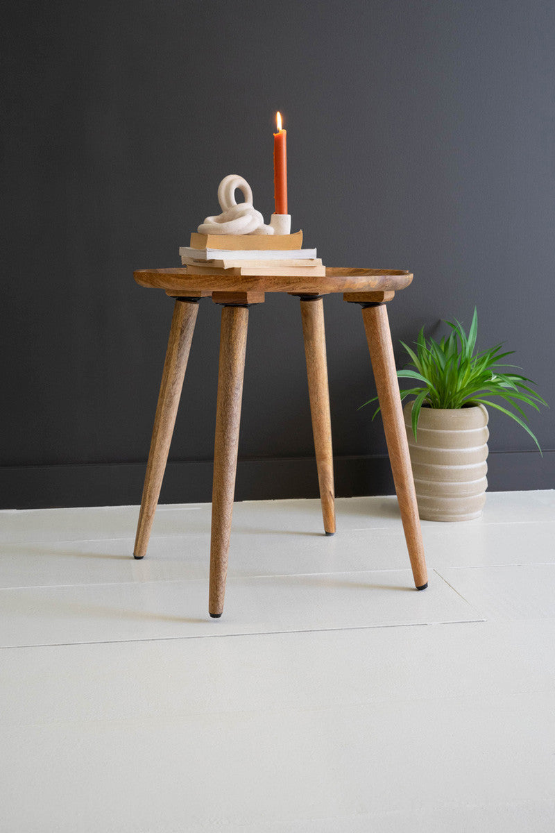 ORGANIC WOODEN ACCENT TABLE
