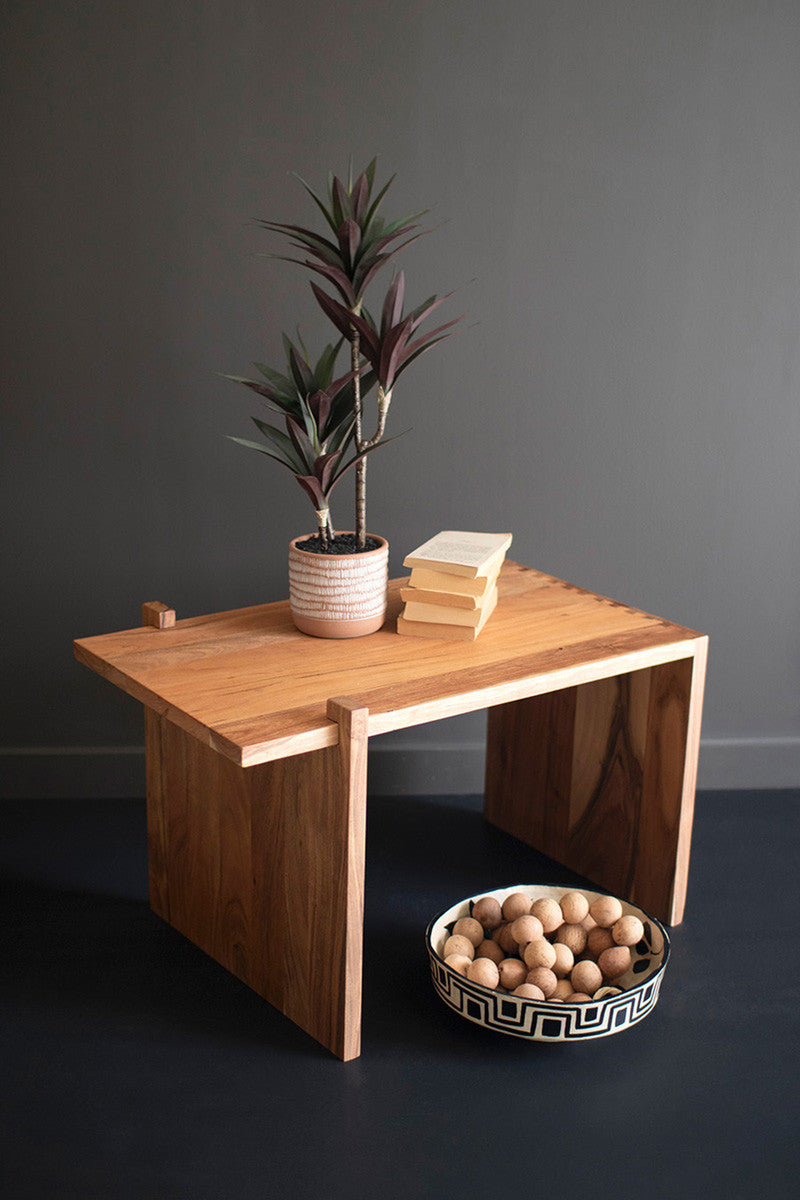 Adjustable Acacia Wood Coffee Table