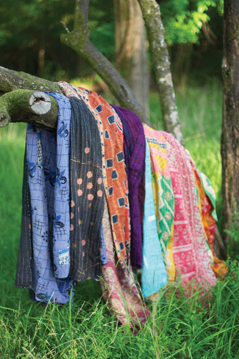 RECYCLED KANTHA THROWS-ASSORTED SIZES AND PATTERNS