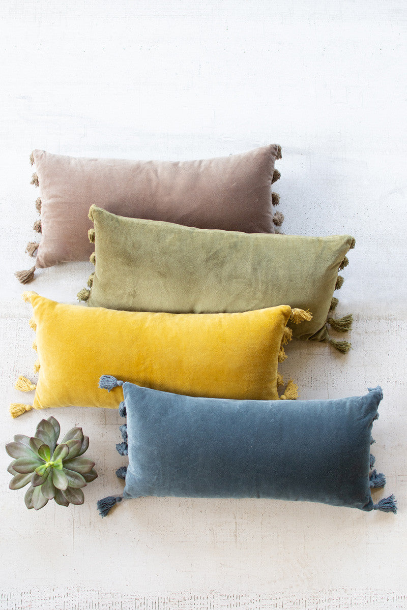 VELVET LUMBAR PILLOW - (2 Color Options)