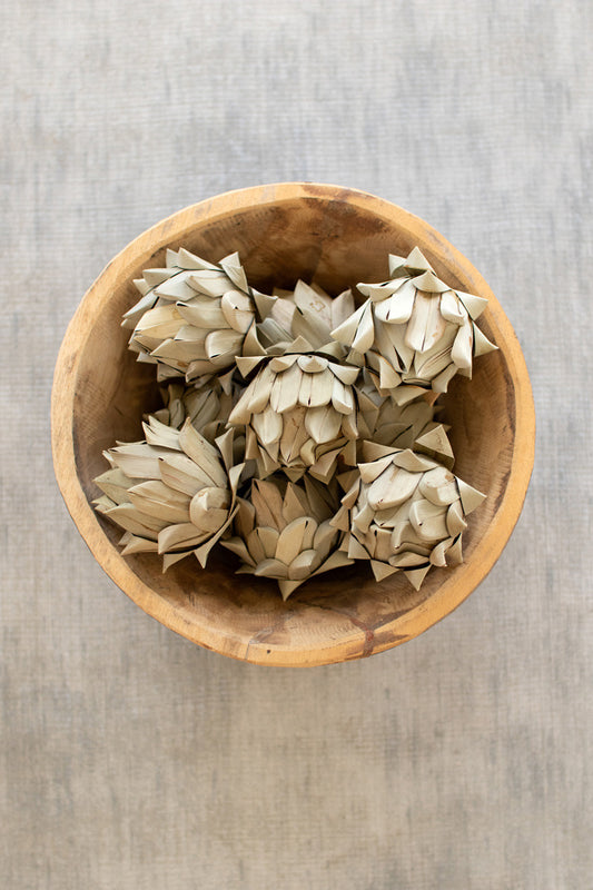 BAG OF NINE FAUX ARTICHOKES - NATURAL