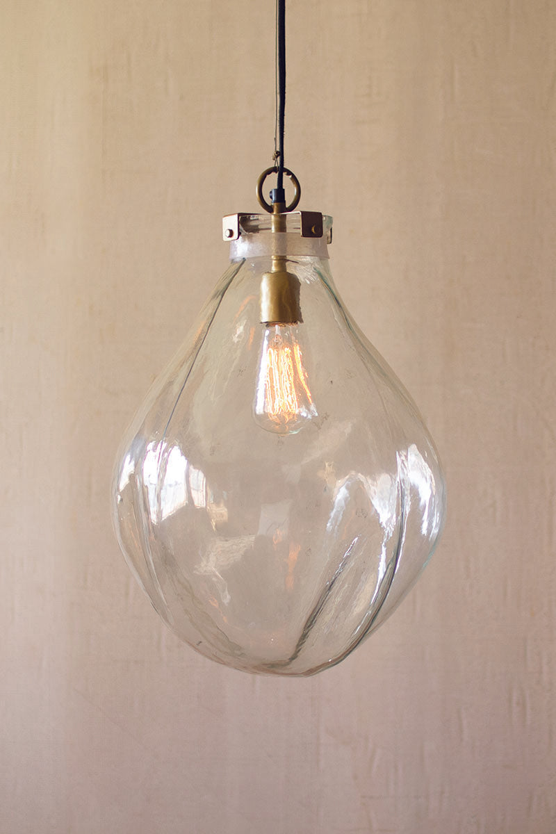 GLASS TEARDROP PENDANT LIGHT