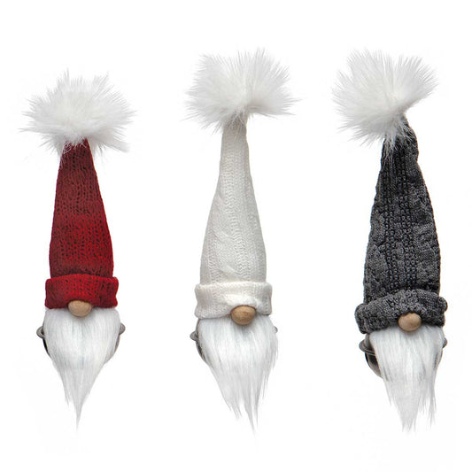 JINGLE BELL BODY GNOME WITH FUR POM-POM