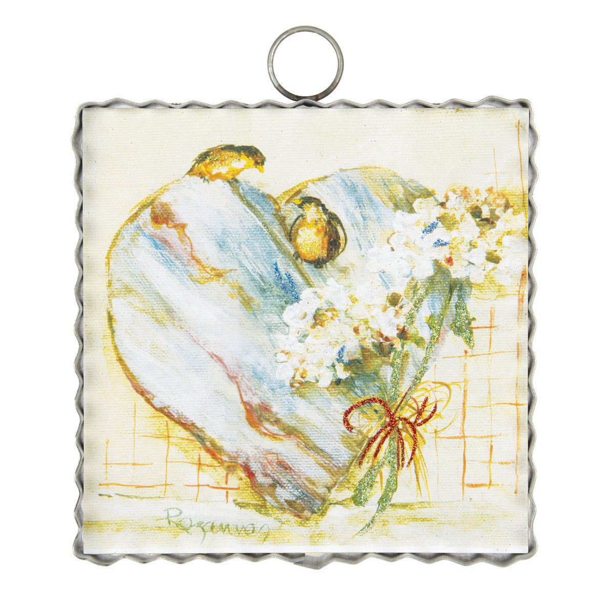 Mini Yellow Love Birds Print