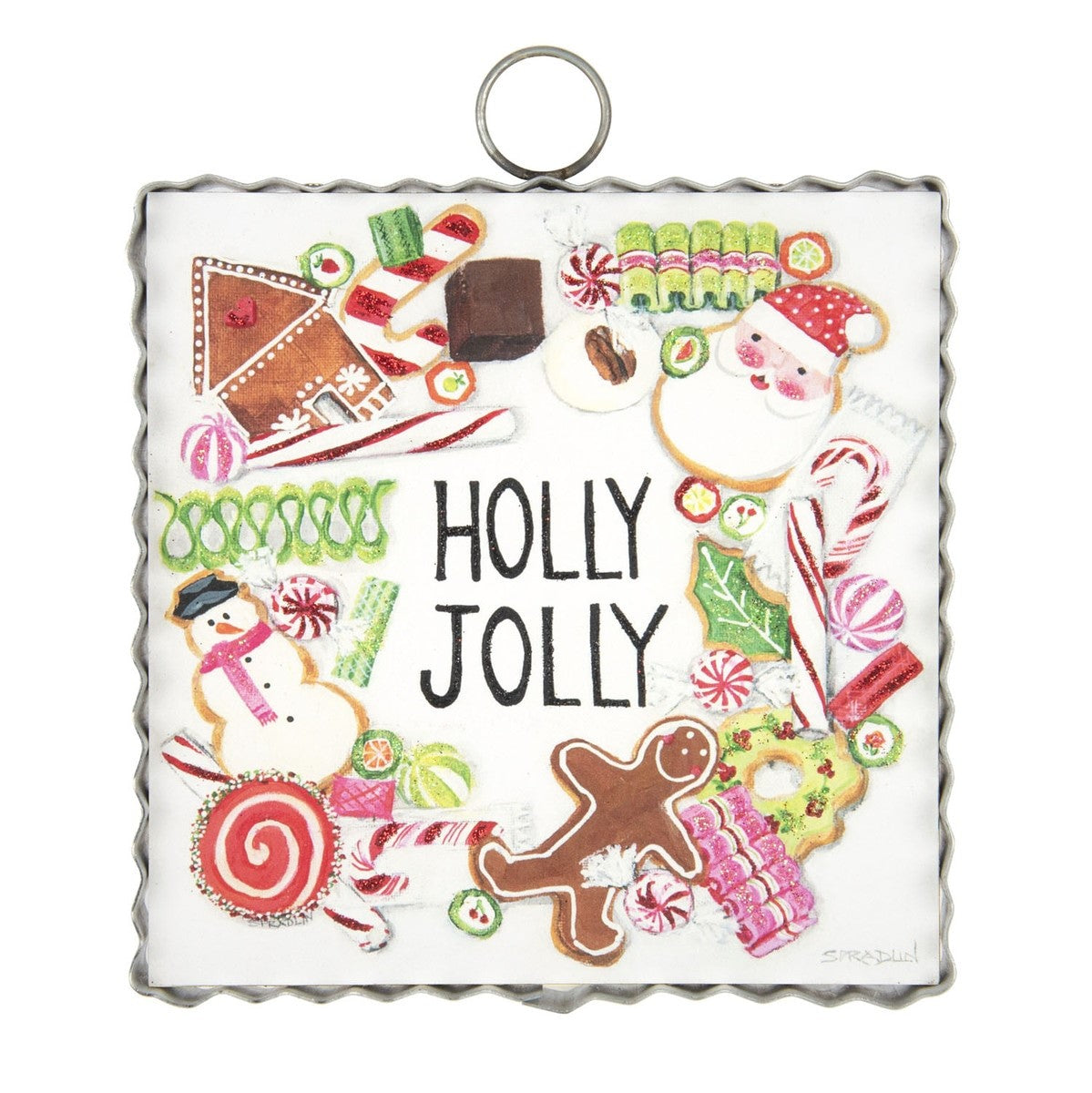 Mini Holly Jolly Wreath Print