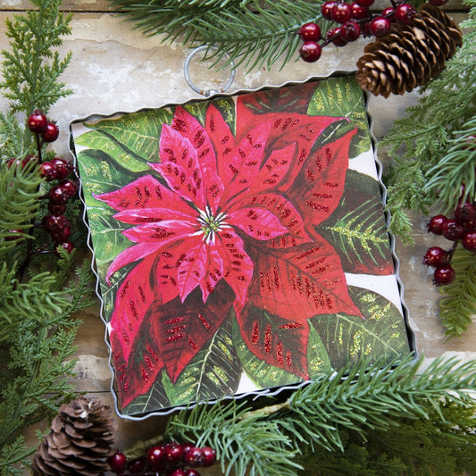 Mini Brilliant Poinsettia Print