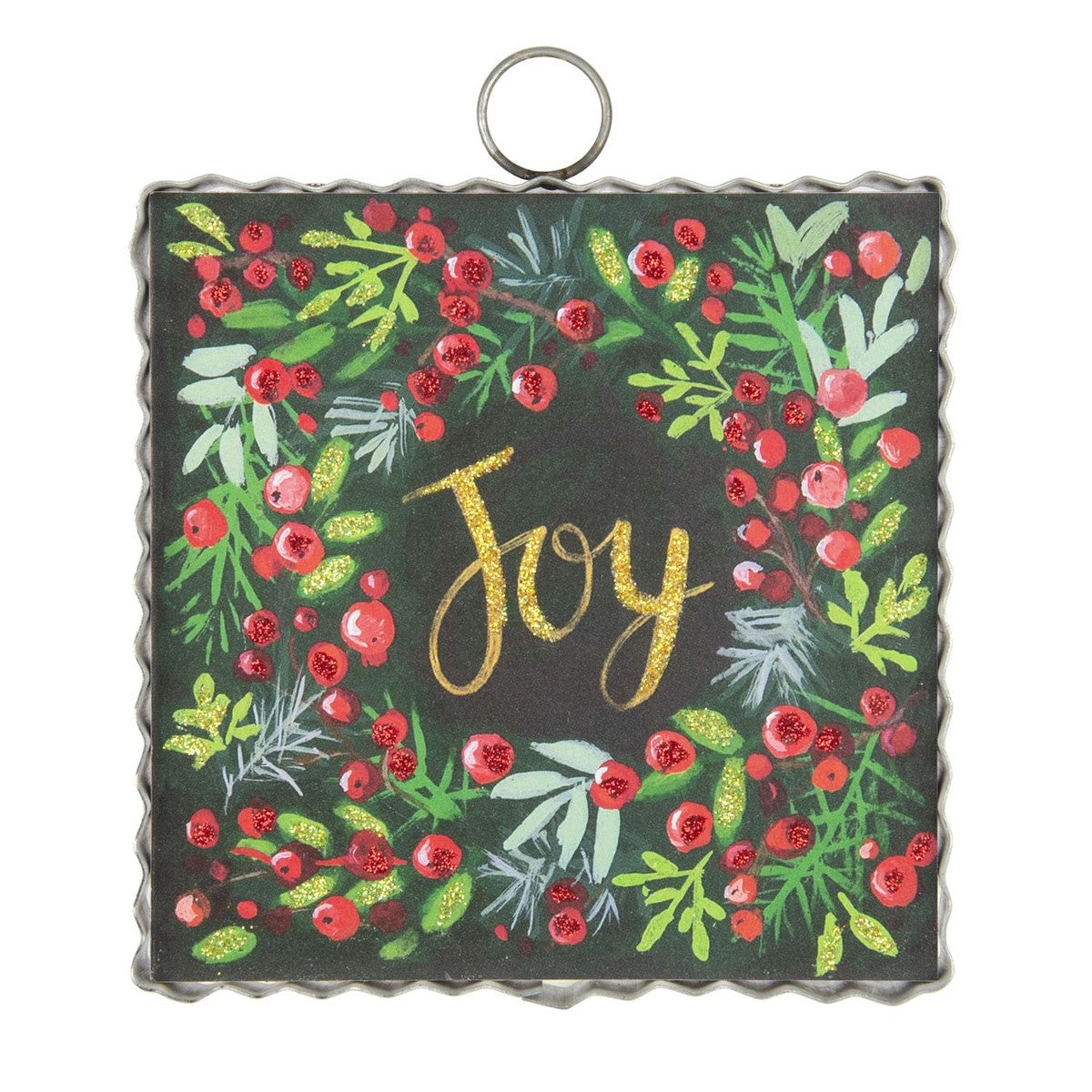 Mini "Joy" Wreath Print