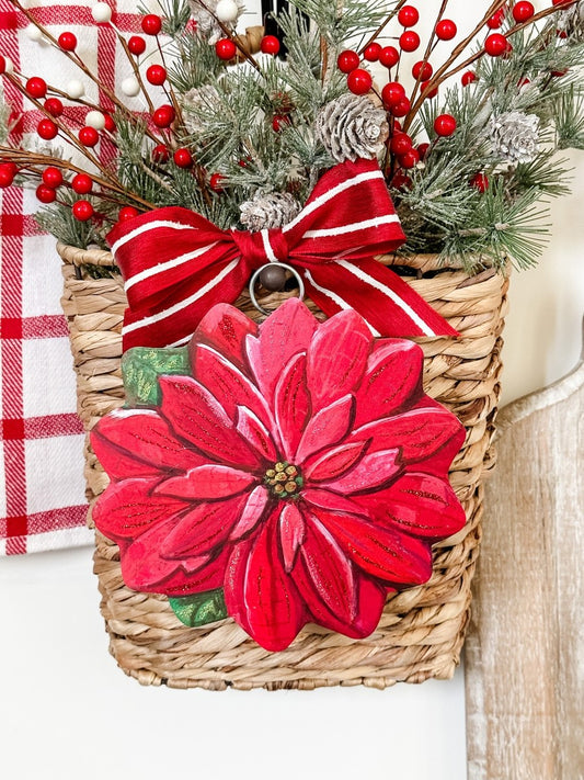 Mini Poinsettia Charm