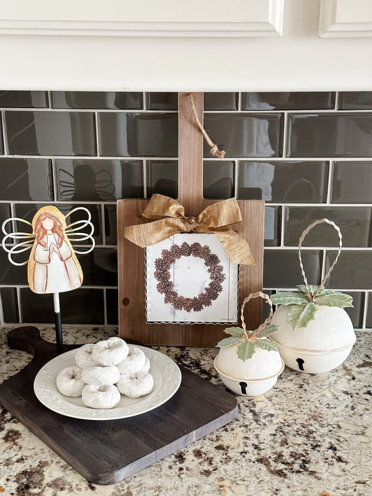 Mini Pinecone Wreath Print