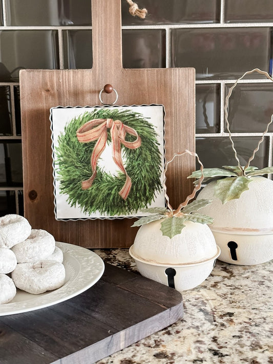 Mini Cedar Wreath Print