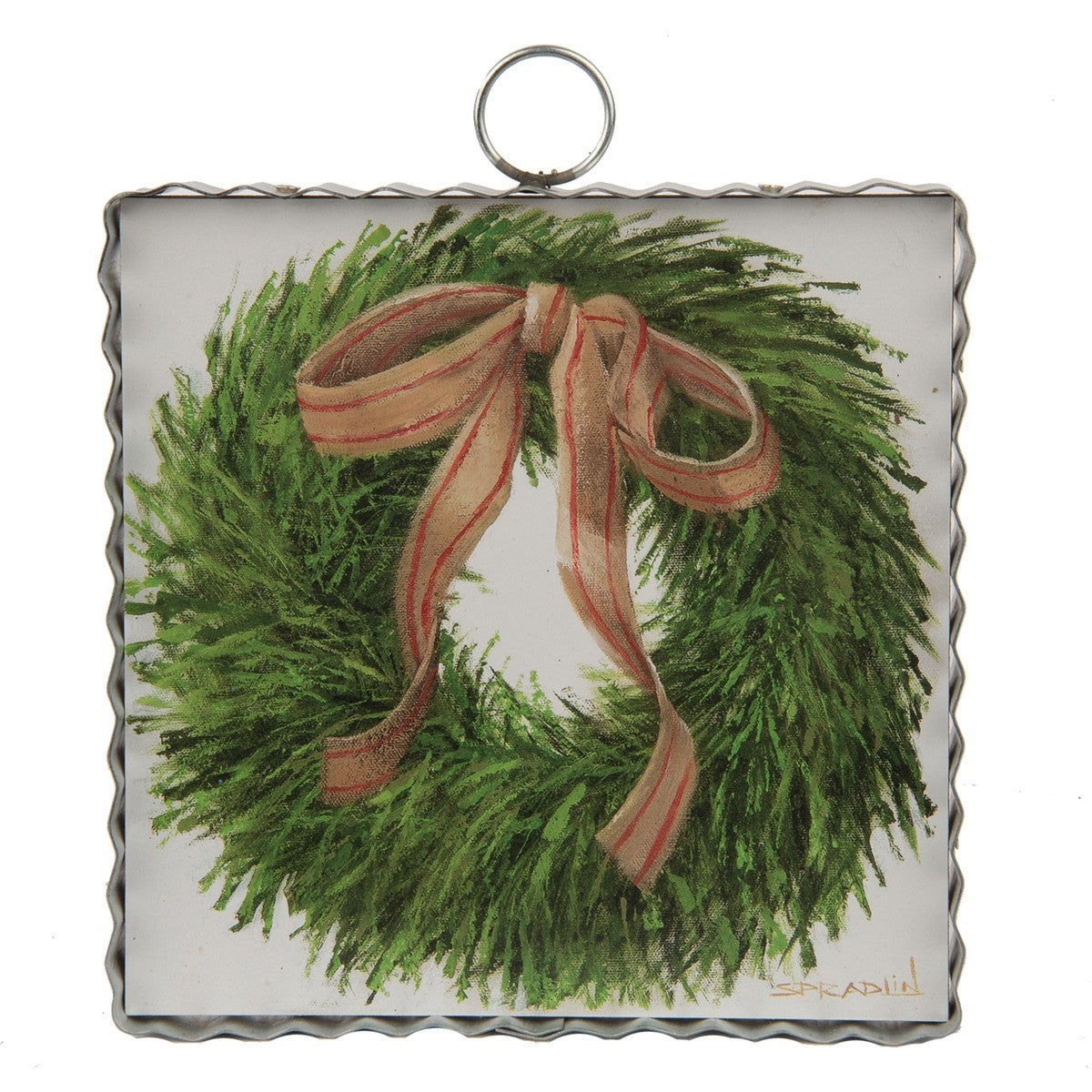 Mini Cedar Wreath Print