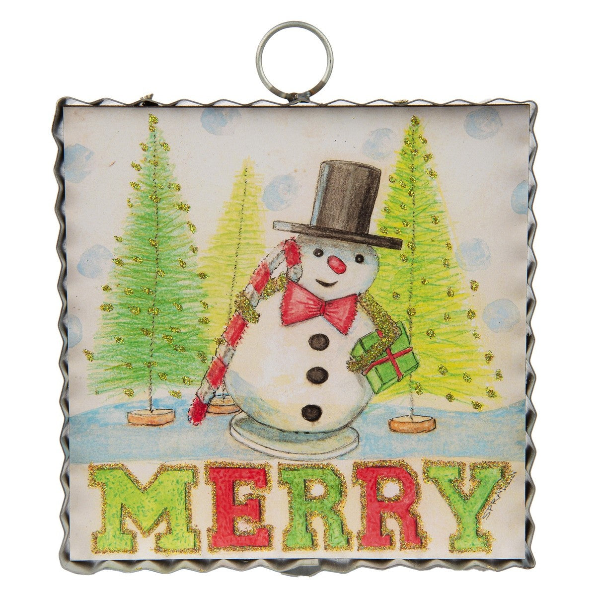 Mini Merry Snowman Print