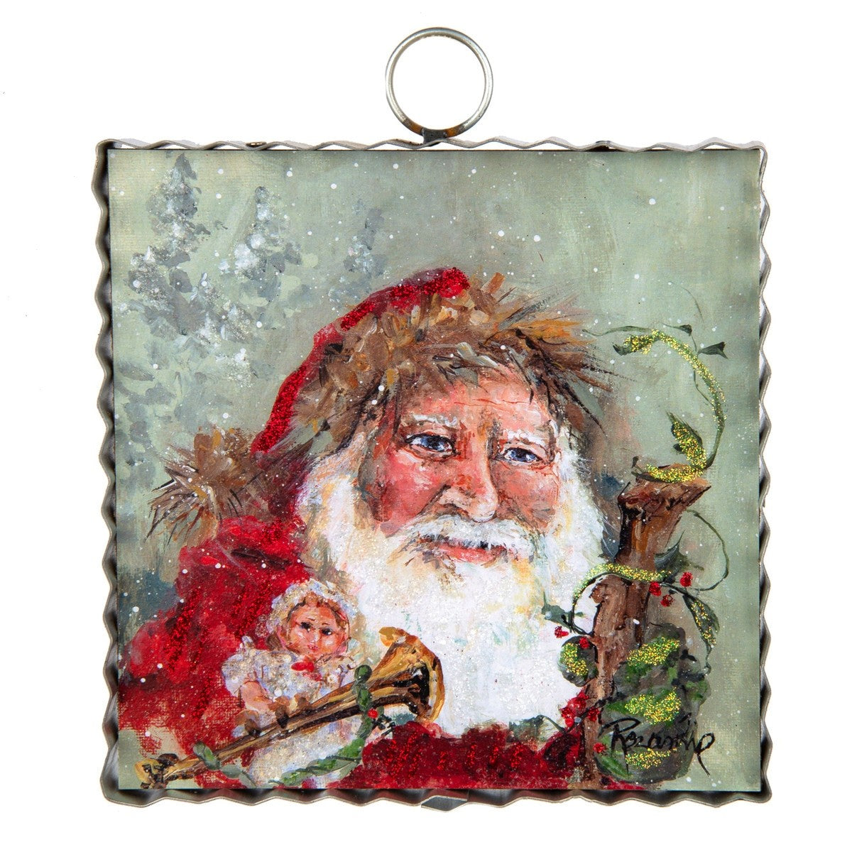 Mini Santa with Toys Print