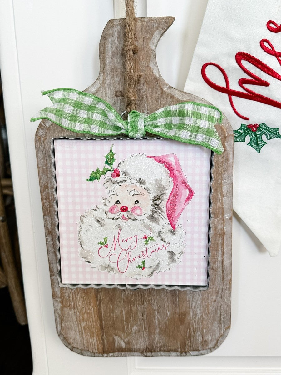 Mini Pink Santa Print