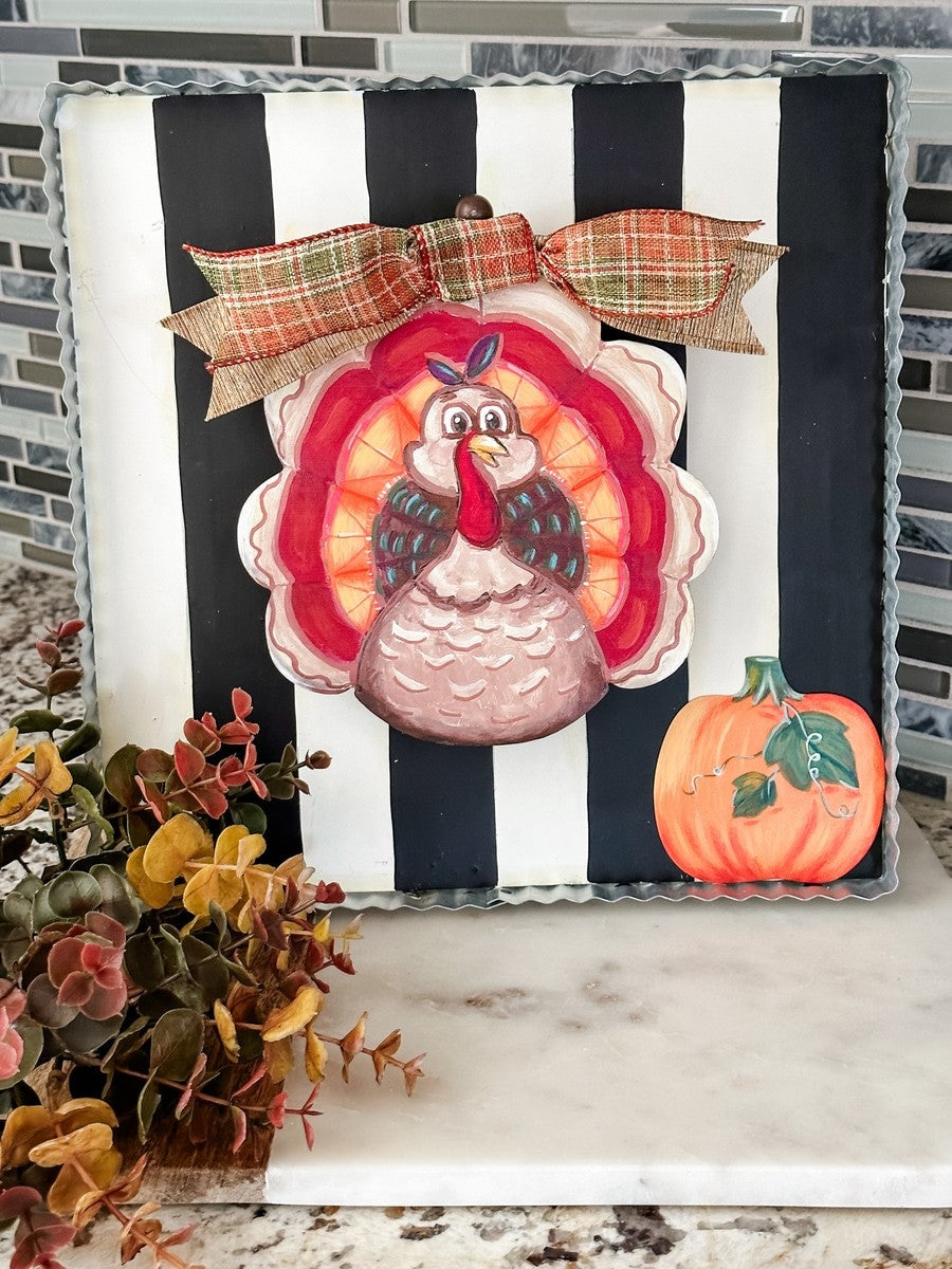 Mini Artful Turkey Charm