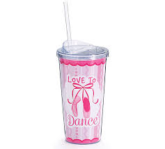 "Love to Dance" Travel Cup with Ballet Shoes