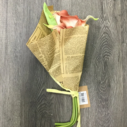 Coral Calla Lily Bundle in Paper