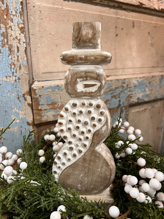 Beaded Wooden Snowman