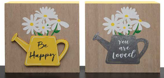 Watering Can and Flowers Sign